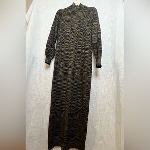 Stunning vintage ALNORAL by Al Spokavicius Knit slinky long sweater dress Medium